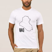 イラク国地図イラク国家境界概要 Tシャツ (正面)