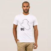 イラク国地図イラク国家境界概要 Tシャツ (正面フル)