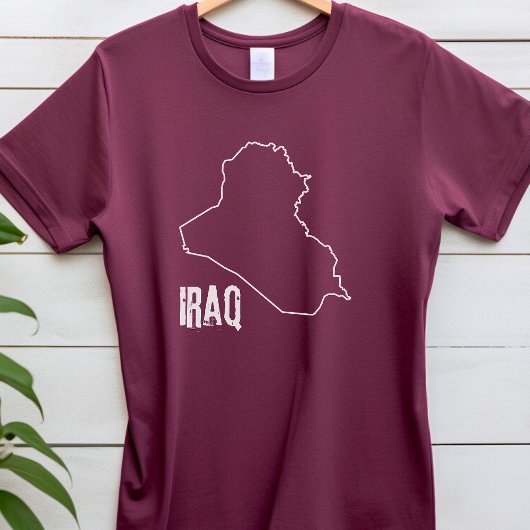 イラク国地図イラク国家境界概要 Tシャツ