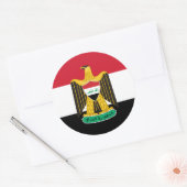 イラク国旗とコート・オブ・アームズ、イラク国旗 ラウンドシール (封筒)