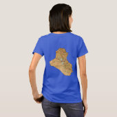 イラク国旗と地図dk Tシャツ (裏面フル)