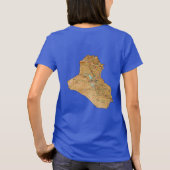 イラク国旗と地図dk Tシャツ (裏面)