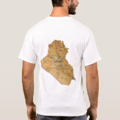 イラク国旗と地図Tシャツ Tシャツ (裏面)