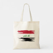 イラク国旗のブラシアート トートバッグ (裏面)
