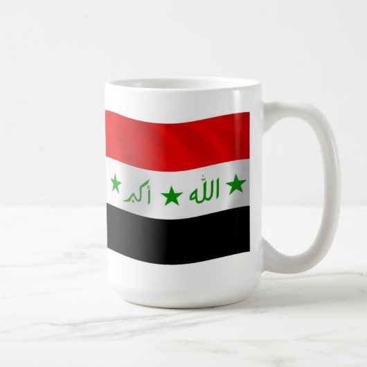 イラク国旗のマグカップ コーヒーマグカップ (右)