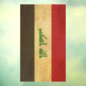 イラク国旗のヴィンテージデザイン ウィンドウサイン (シート3)