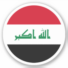 イラク国旗の丸いシール シール
