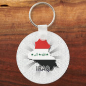 イラク国旗の地図2.0 キーホルダー (正面)