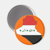 イラク国旗の地図 マグネット (正面/裏面)