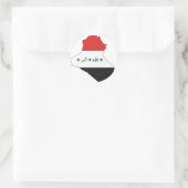 イラク国旗の地図 ラウンドシール (バッグ)