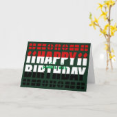 イラク国旗の誕生日カード カード (黄色い花)