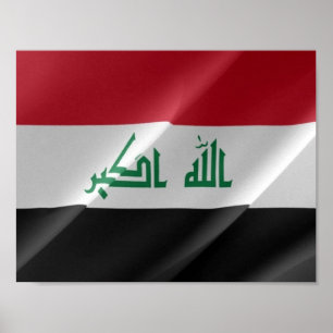 イラク国旗を振る – ポスター