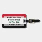 イラク国旗簡単ID個人 ラゲッジタグ (正面横)