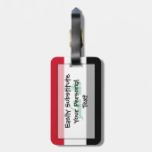 イラク国旗簡単ID個人 ラゲッジタグ (裏面縦)