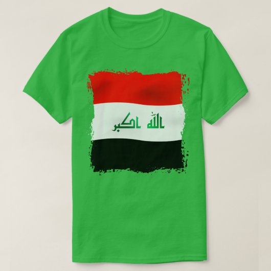 イラク国旗1 Tシャツ (デザイン正面)