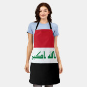 イラク国旗 エプロン (着用した状態)
