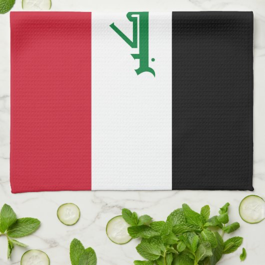 イラク国旗 キッチンタオル (折り畳み)