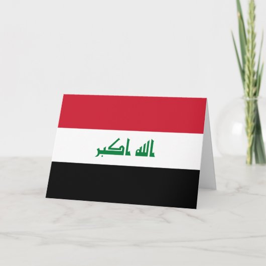 イラク国旗 サンキューカード (正面)