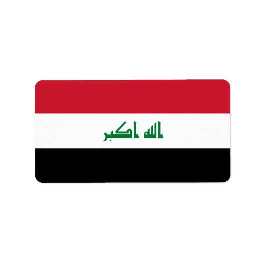 イラク国旗 ラベル (正面)