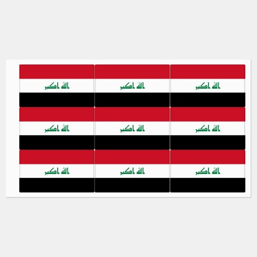 イラク国旗 ラベル (シート)
