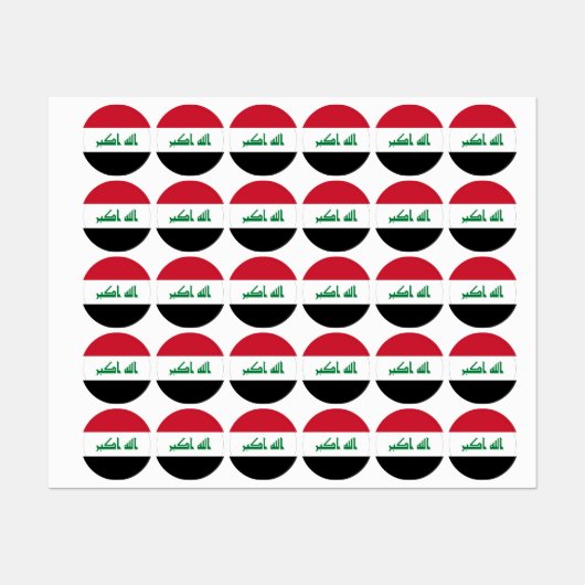 イラク国旗 ラベル (シート)