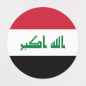 イラク国旗 ラベル (デザイン2)