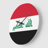 イラク国旗 ラージ壁時計 (傾斜)