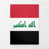 イラク国旗 三つ折りカード (カバー)