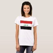 イラク国旗x地図Tシャツ Tシャツ (正面フル)