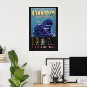 イラク国鉄 1930年代 ヨーロッパからイラクへのヴィンテージ ポスター (ホームオフィス)
