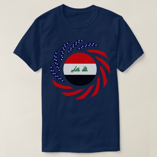 イラク多国籍愛国国旗 Tシャツ (デザイン正面)