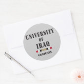 イラク大学院ステンシルステッカー ラウンドシール (封筒)