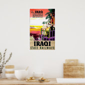 イラク州鉄道、バドウイン、ヴィンテージ旅行 ポスター (キッチン)