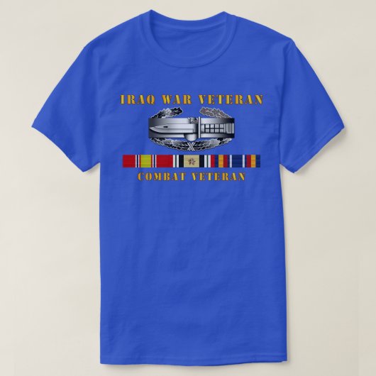 イラク戦闘行動バッジ（CAB IRAQ SVC付） Tシャツ (デザイン正面)