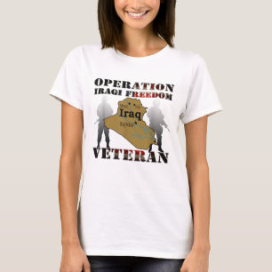 イラク自由作戦OIF退役軍人戦闘米国旗 Tシャツ