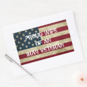 イラク誇りを持った退役軍人シールの妻 長方形シール (封筒)