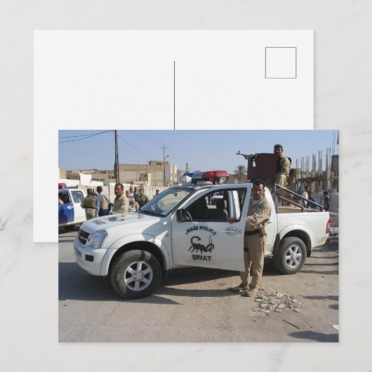 イラク警察 ポストカード (正面/裏面)