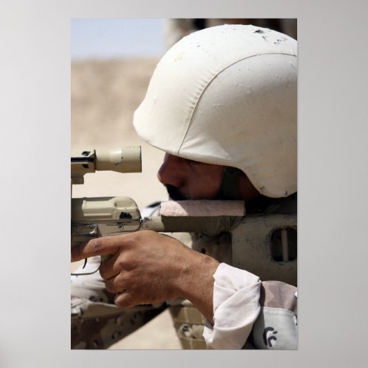 イラク軍巡査部長のダウンレンジ ポスター (正面)