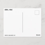 イラク，エルビルのお土産 ポストカード (裏面)