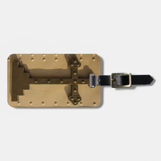 イラク,キリスト教十字架 ラゲッジタグ (正面横)