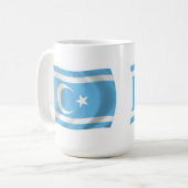 イラク・トルクメン国旗のマグカップ コーヒーマグカップ (正面左)