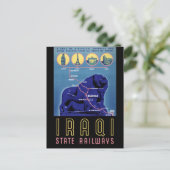 イラク・ヴィンテージ旅行のポスター復元 ポストカード (スタンド正面)