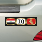 イラク 国旗 地図 コード バンパーステッカー (車上)
