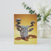 イラク、紀元前2000年からブルの頭 ポストカード (スタンド正面)