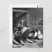 イラク，銅クラフト， 1930年代 ポストカード (正面/裏面)