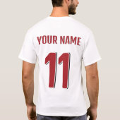 イラク 2026 ファンTシャツ Tシャツ (裏面)