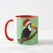 イラシマオオハシ クリスマス スノーフレーク マグカップ (左)