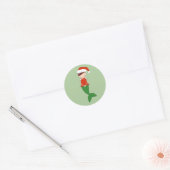 イラシマクリスマス マーメイド グリーン ラウンドシール (封筒)