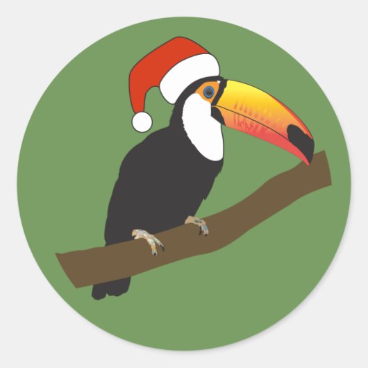 イラシマ クリスマス オオハシ ラウンドシール (正面)
