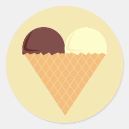 イラシマ チョコレート バナナ アイスクリーム クリーム ラウンドシール